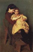 Emile Friant Chagrin d-Enfant France oil painting artist